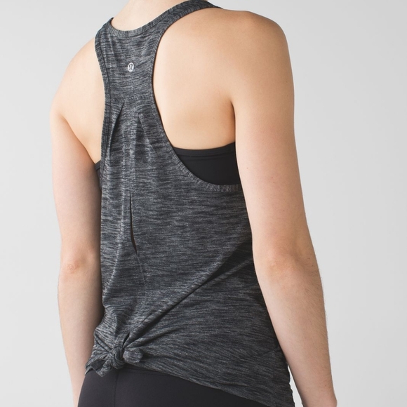 Lululemon Salute the Sun Tank Heathered Black  - Picture 1 of 11
